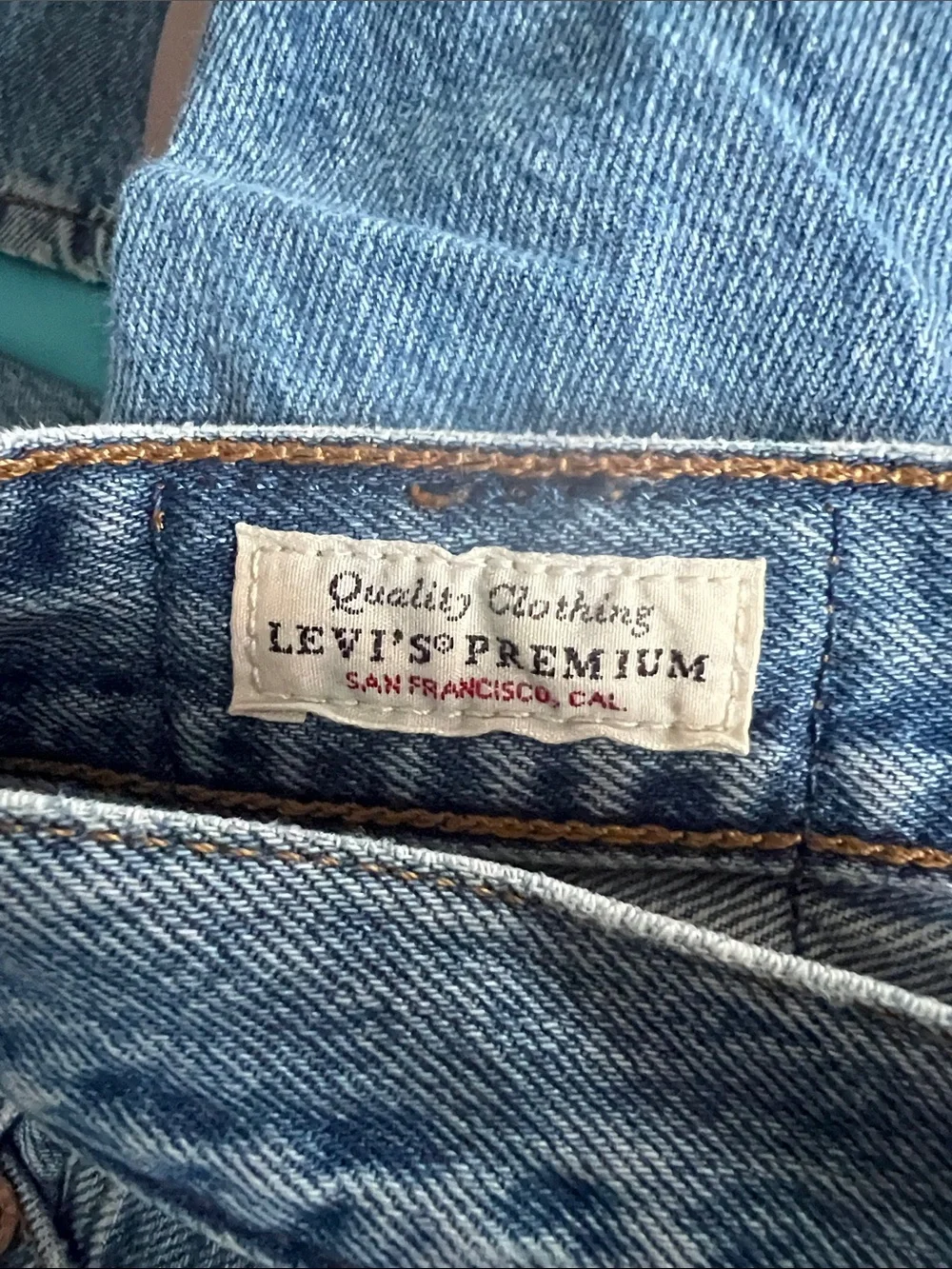 Levi's Distressed Blue Slim Straight Jeans